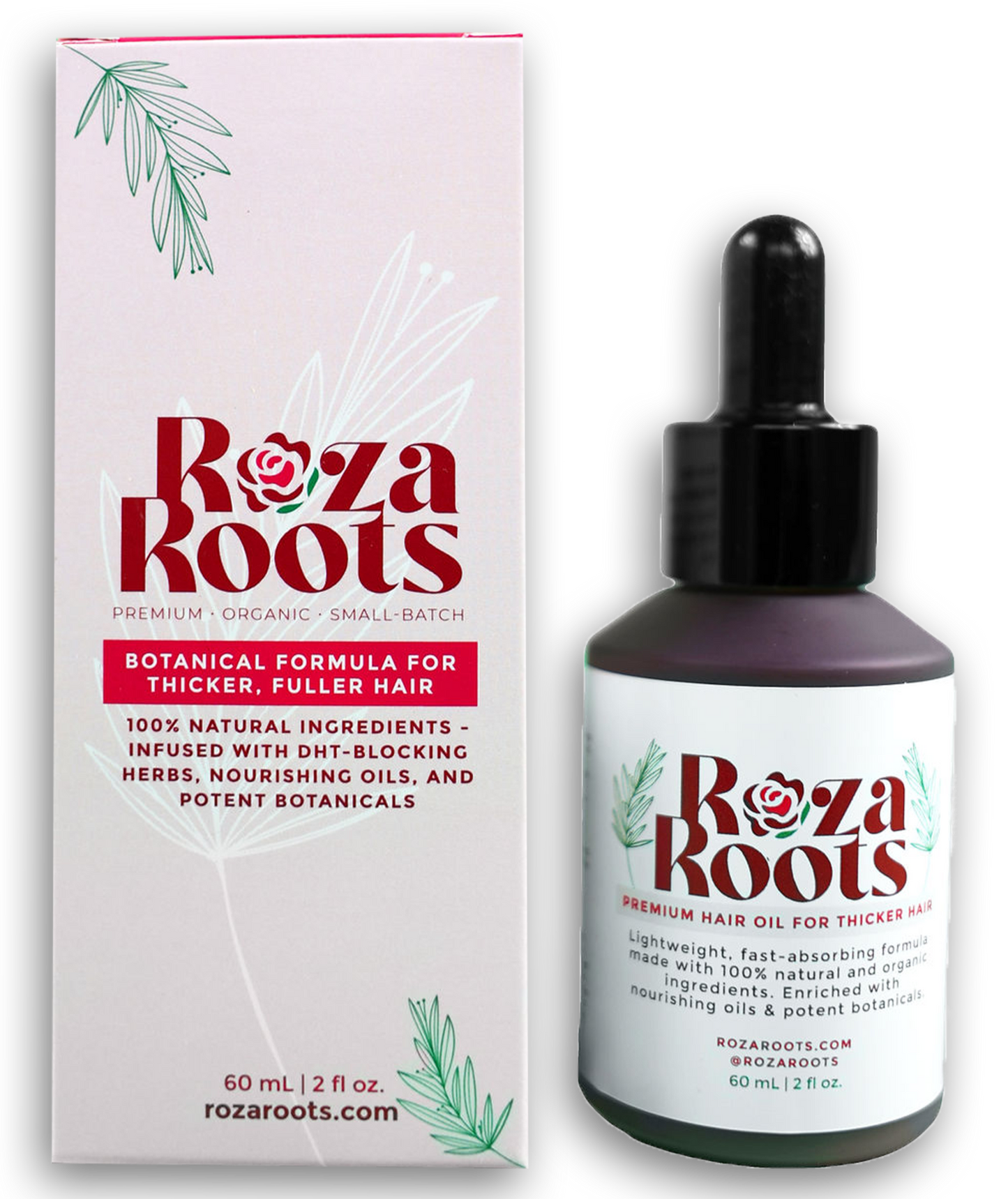 Roza Roots Hair Growth Oil: Natural DHT Blocker for Thicker, Fuller Hair