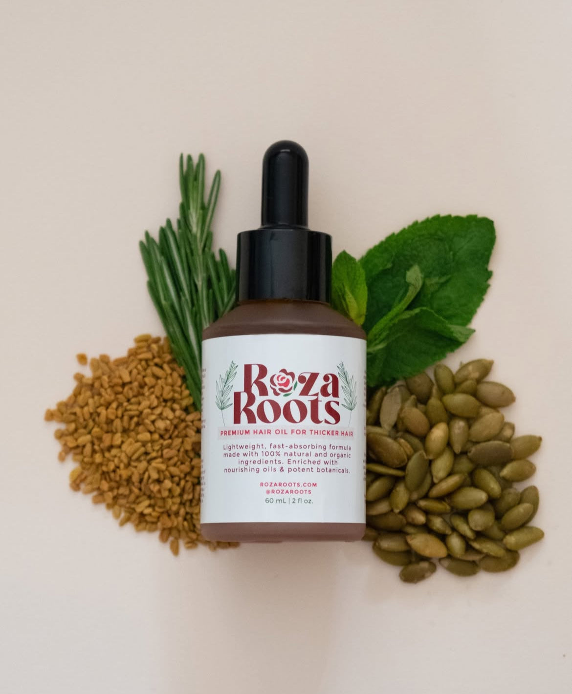 Roza Roots Hair Growth Oil: Natural DHT Blocker for Thicker, Fuller Hair