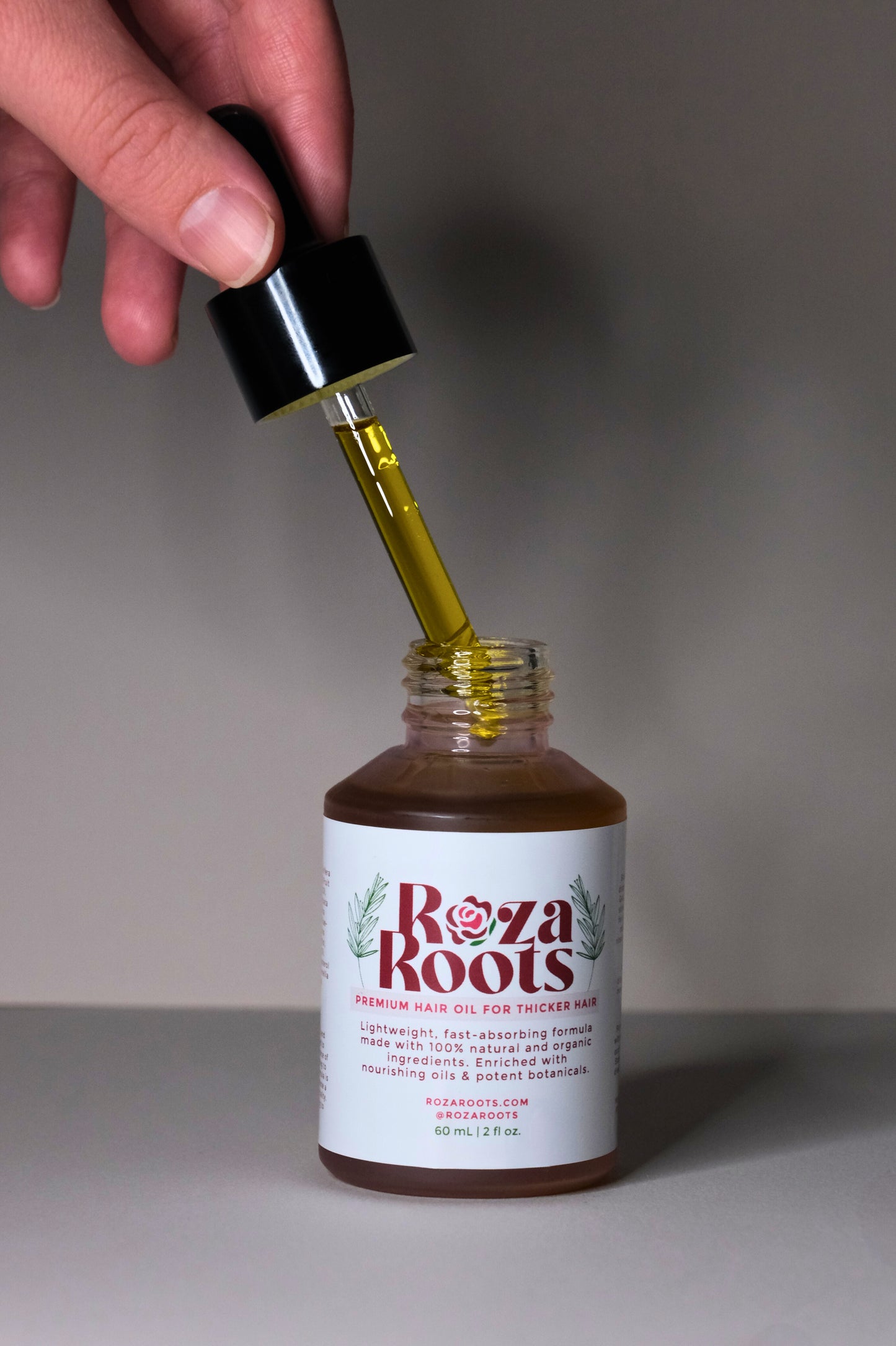 Roza Roots Hair Growth Oil: Natural DHT Blocker for Thicker, Fuller Hair