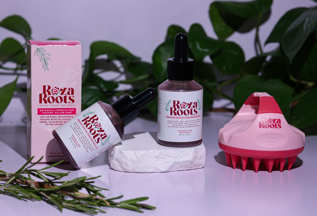 Roza Roots | Natural Hair Growth Oil for Hair Loss, PCOS, Postpartum ...